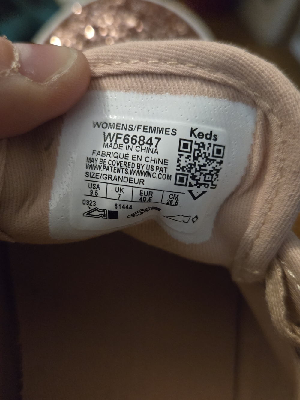 Keds Rose Gold Glitter Lace-Up Sneakers - Picture 5 of 5